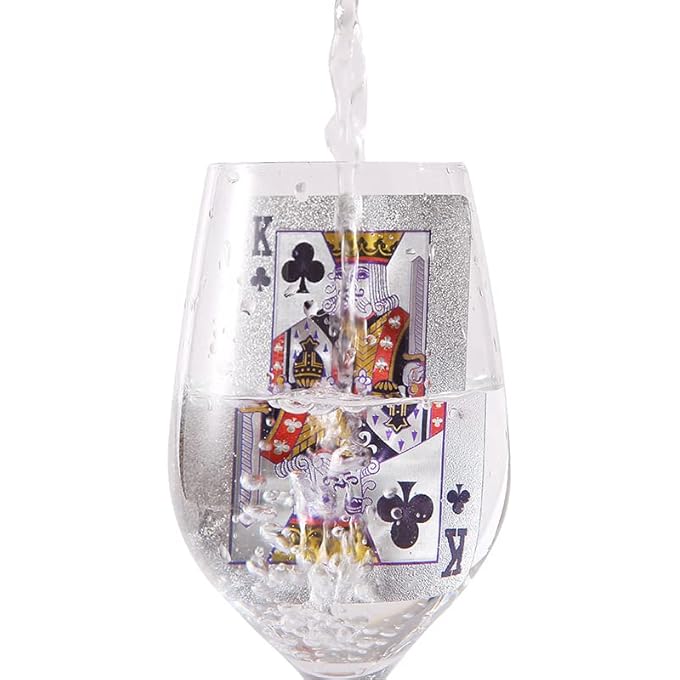 rayihni بطاقة لعب كلاسيكية فضية وخضراء 1 مجموعة من 24K مع نمط الدولار، بطاقات لعب مقاومة للماء وبوكر مرن مع صندوق - أداة سحرية كلاسيكية للهدايا والحفلات والألعاب - Image 3